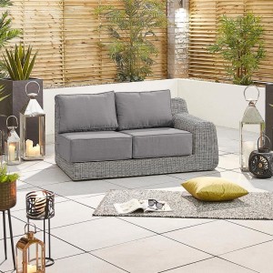 Nova - Luxor 3H Rattan Corner Sofa Set - White Wash