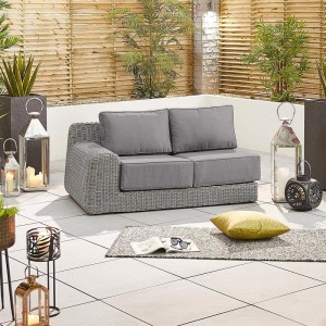 Nova - Luxor 3H Rattan Corner Sofa Set - White Wash