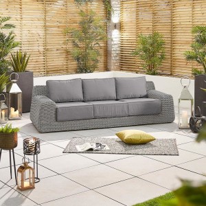 Nova - Luxor 3G Rattan Corner Sofa Set - White Wash