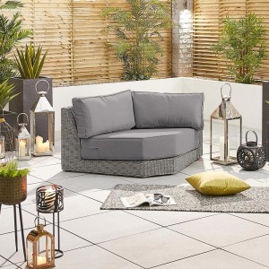 Nova - Luxor 2E Corner Sofa Set - White Wash