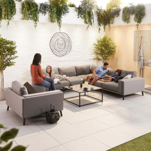 Nova - Infinity Outdoor Fabric Corner Sofa Set with 1 Armchair - Flanelle