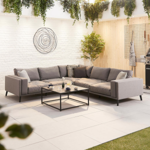 Nova - Infinity Outdoor Fabric Corner Sofa Set - Flanelle