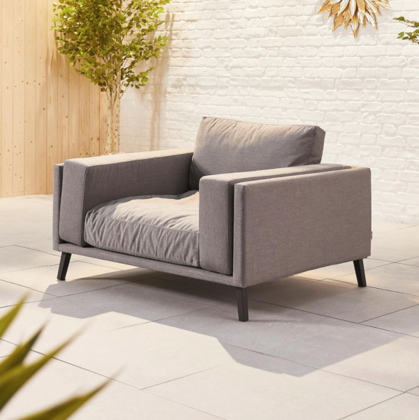 Infinity Outdoor Fabric Lounge Armchair - Flanelle