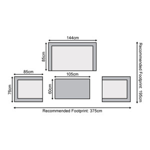 Nova - Mixed Grey Oxley 2 Seater Sofa Set - Nova